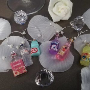 (2for20$ bundle) 6 pcs Wine glass marker , charmes a vins